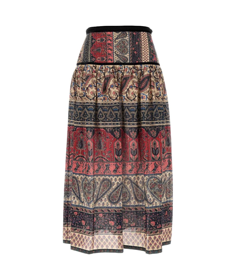 Valentino Garavani Printed Cotton Blend Skirt | italist Valentino Garavani Printed Cotton Blend Skirt | italist
