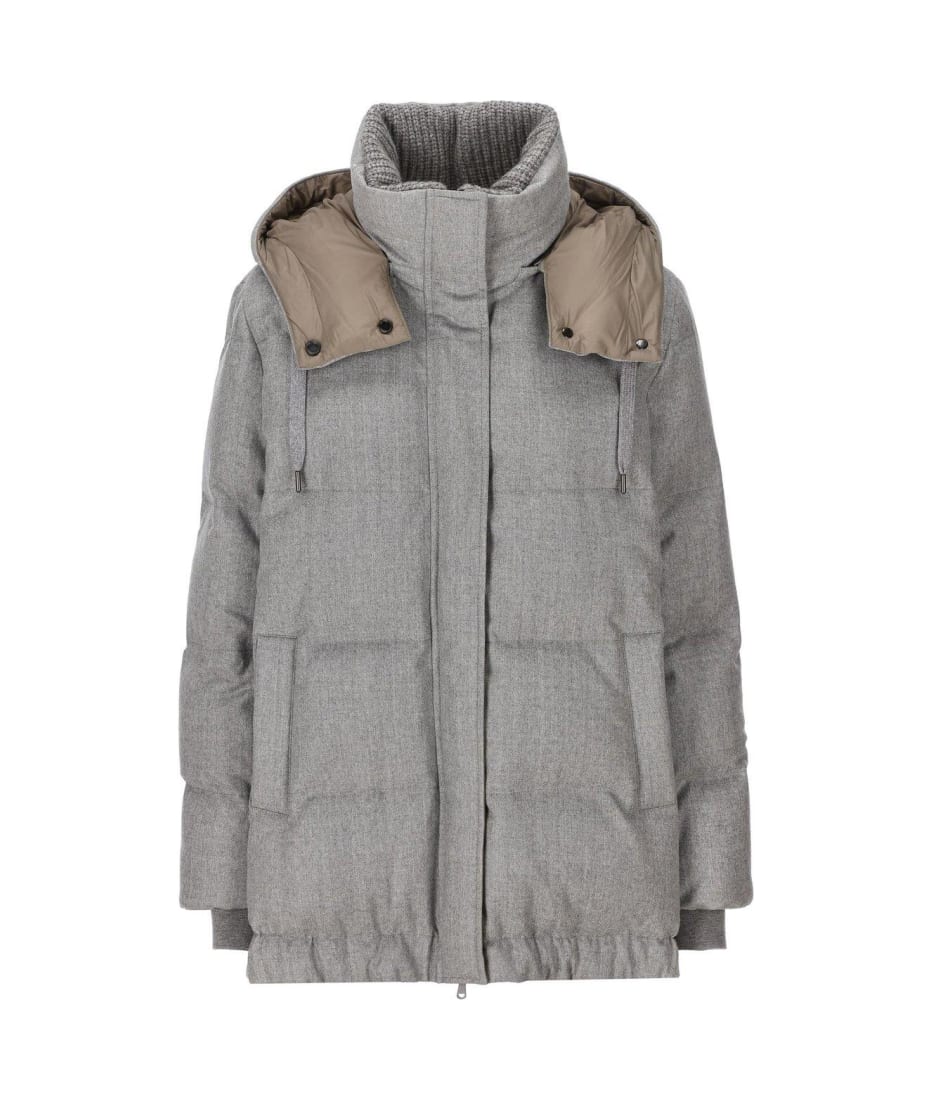 Brunello Cucinelli Wool Flannel Down Jacket | italist, ALWAYS LIKE