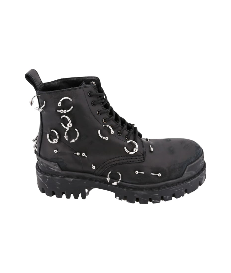 Balenciaga Strike Piercing Combat Boots | italist