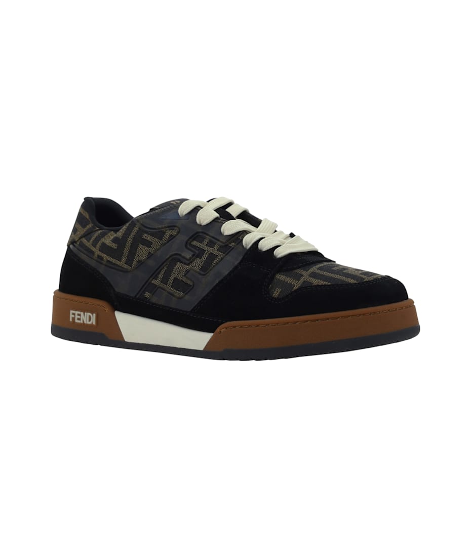 【関税&送料込】Fendi Embroidered Match Sneakers Fendi Embroidered Canvas, Leather And Rubber Match Sneakers