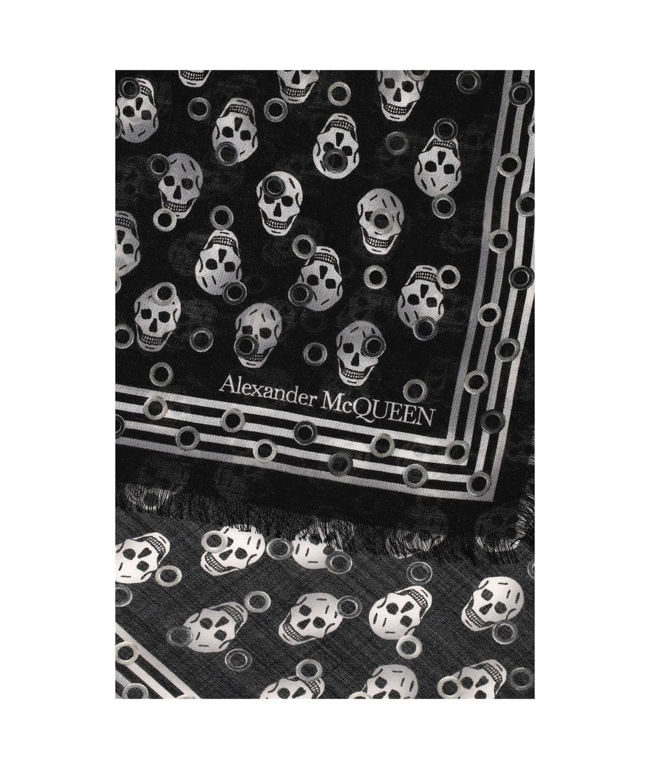 スカーフ Alexander Mcqueen Printed wool scarf Alexander McQueen Printed Wool Scarf | italist