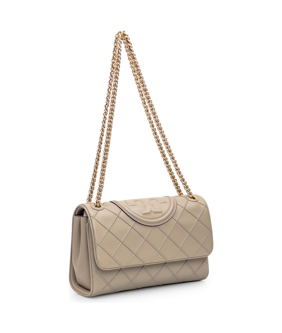 ★関税込み★ Tory Burch Beige Leather Fleming Crossbody Bag Fleming Soft Crossbody Bag: Women's Designer Crossbody Bags
