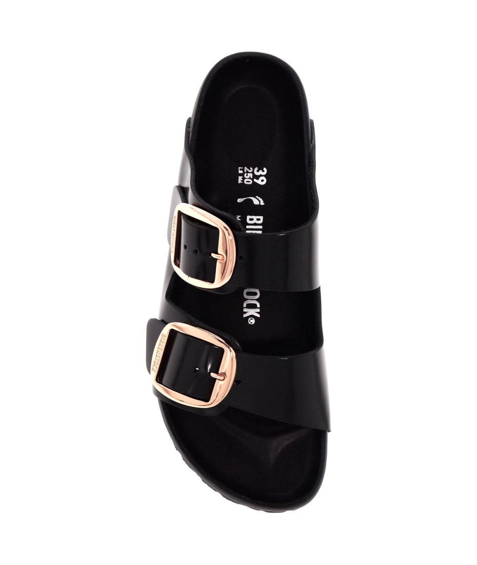 Birkenstock Black Leather Arizona Slippers | italist, ALWAYS