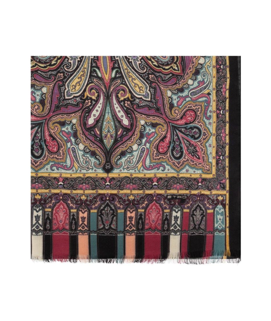 スカーフ ETRO FW24 Scarves (WATA0009 AK493X0810) Etro Graphic Printed Frayed-edge Scarf | italist