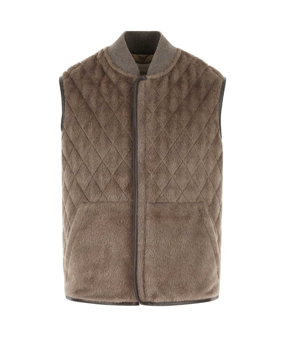 トップス AGNONA Alpaca Wool Vest Agnona Dove Grey Alpaca Blend Sleeveless Jacket | italist