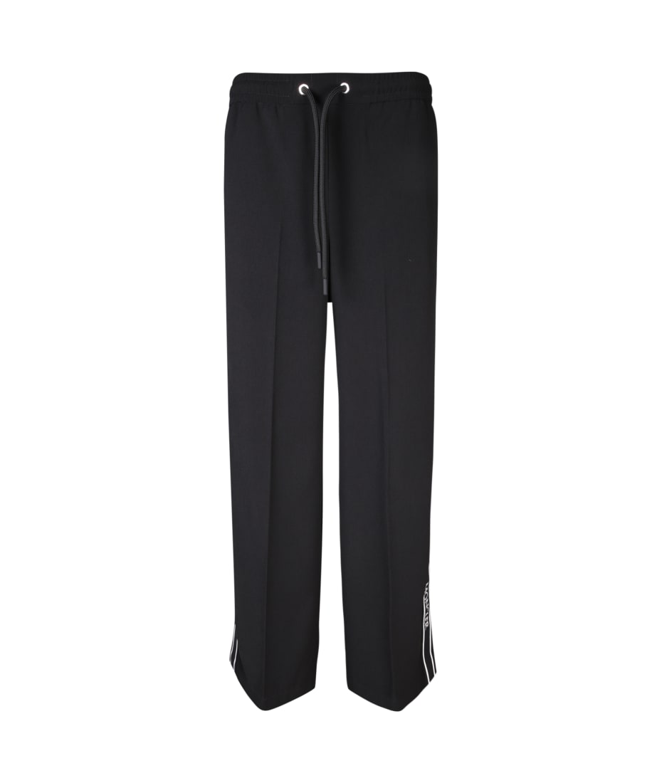 パンツ Moncler Black Polyester Blend Palazzo Pant Moncler Elastic Black Sweatpants | italist