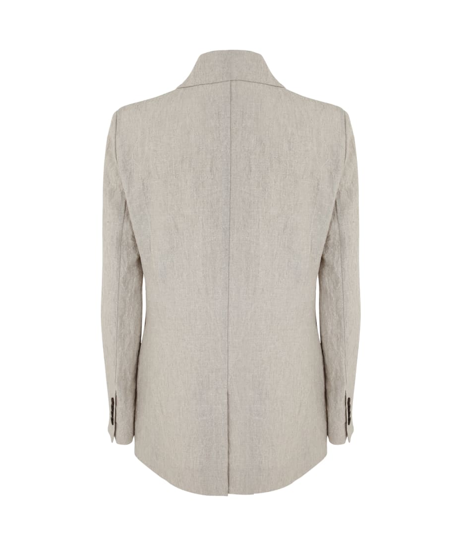 BRUNELLO CUCINELLI Lサイズ イタリア製 BRUNELLO CUCINELLI Size 10 Beige Silver Leather Monili Slip