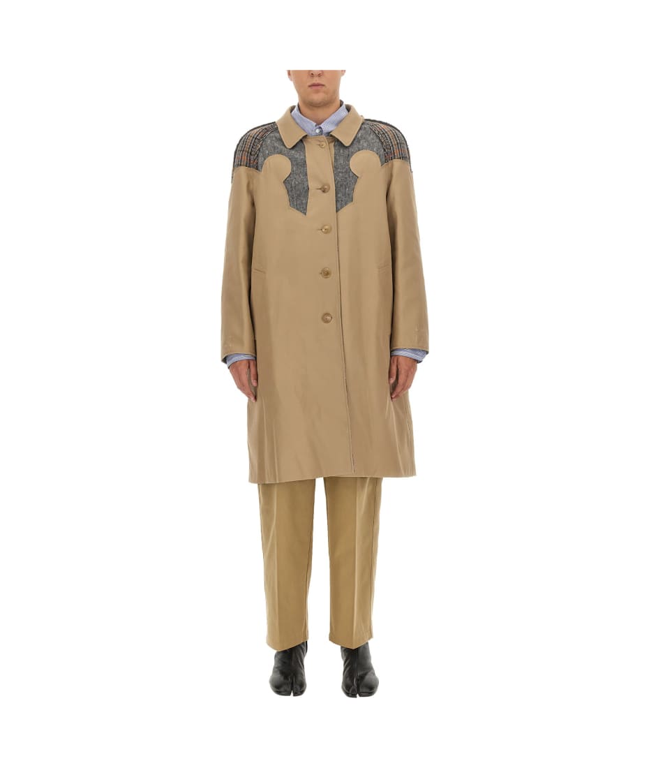 Maison Margiela Reversible Trench Coat In Beige