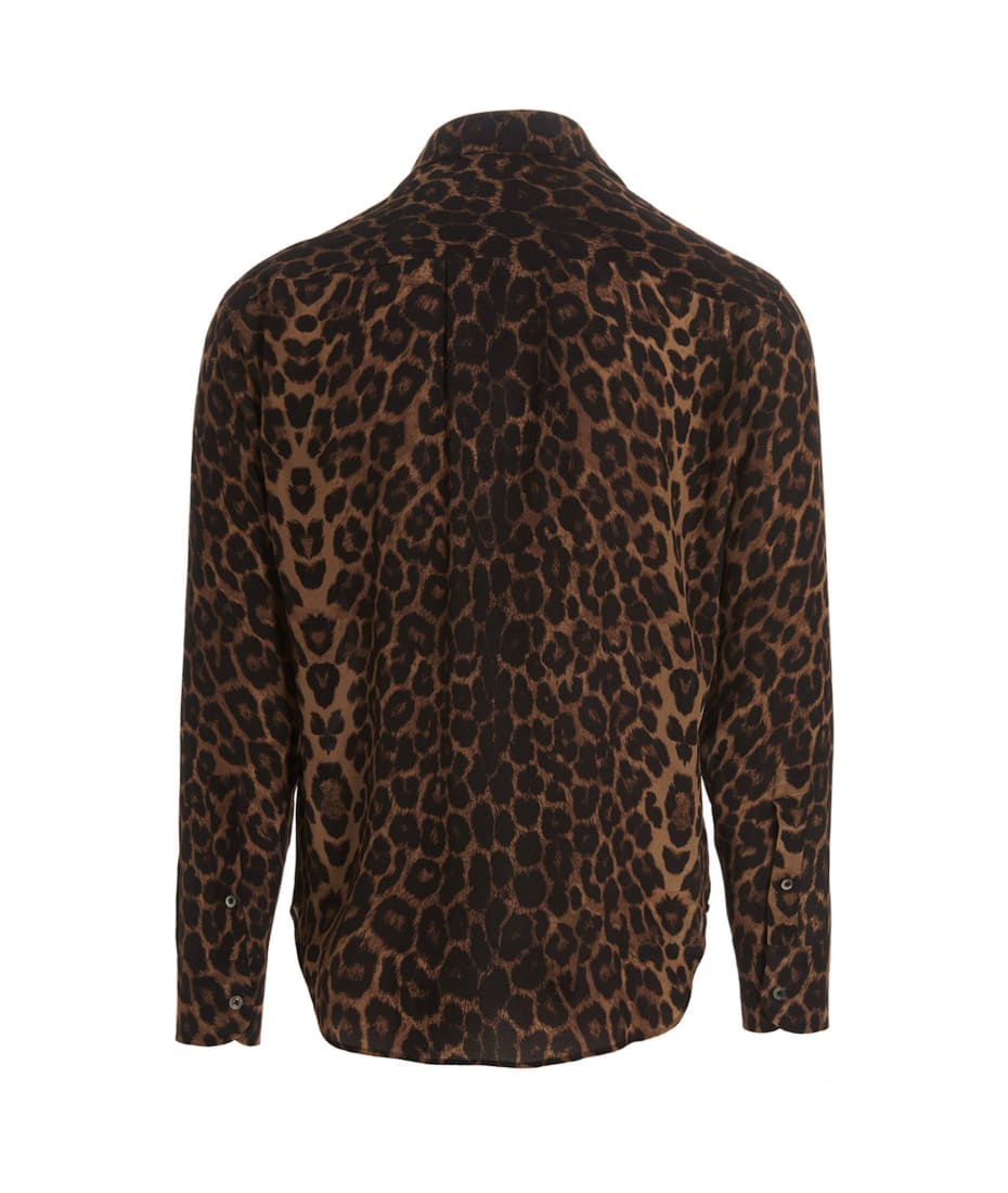 leopard-print silk shirt, TOM FORD