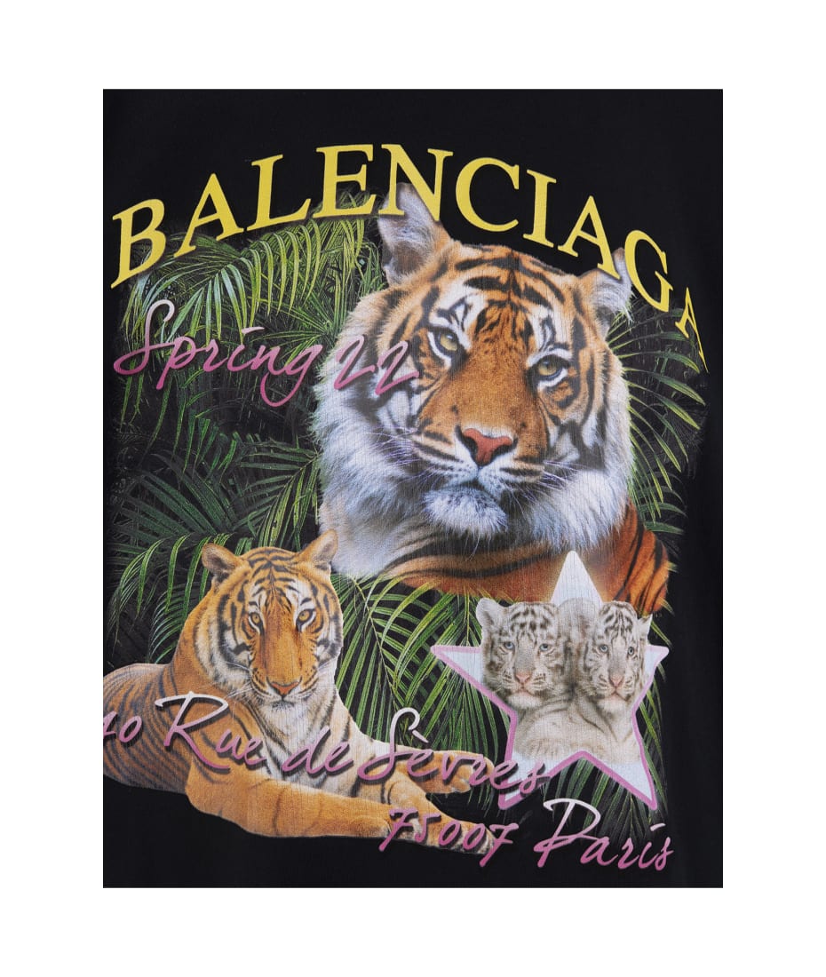 Tシャツ・カットソー *BALENCIAGA* Year of Tiger FBI Reversible Short Sleeve T-Shi Balenciaga Year Of The Tiger FBI Revesible T-Shirt 'Navy