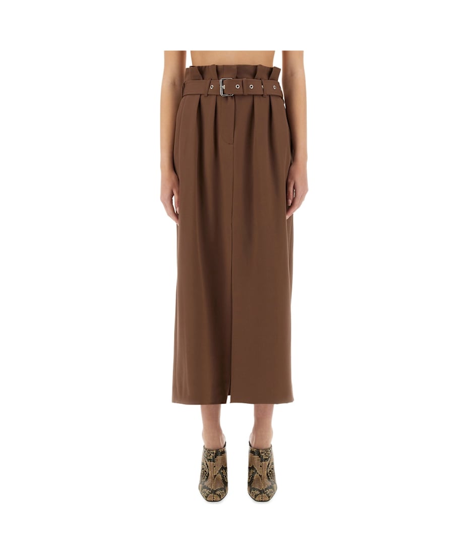 Dries Van Noten Wool Skirt With Belt | italist Dries Van Noten Wool Skirt With Belt | italist