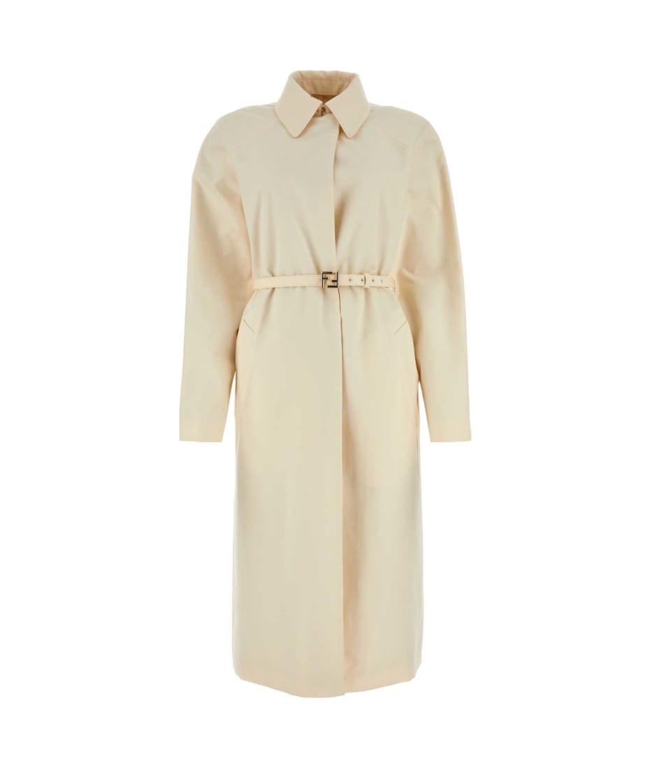 【関税&送料込】Fendi Ivory Polyester Blend Overcoat Fendi Polyester Blend Overcoat | italist
