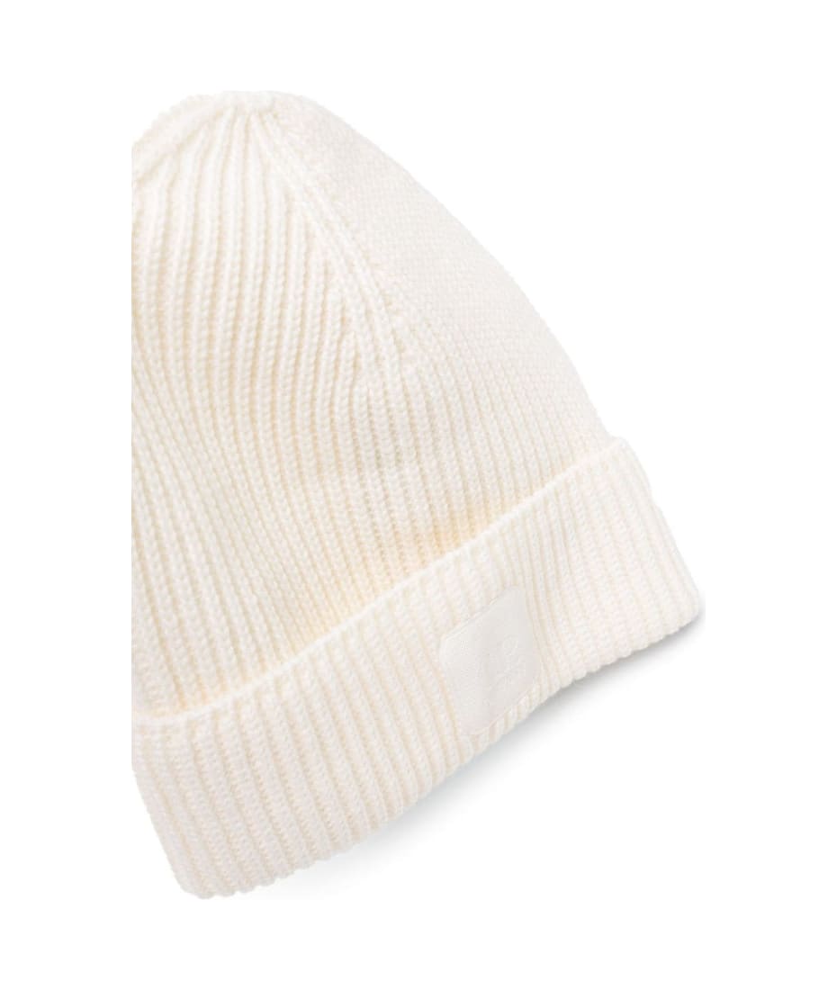 C.P. Company Ivory White Wool Beanie