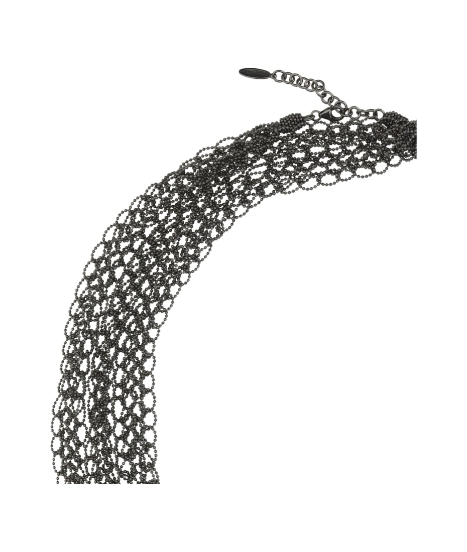 Brunello Cucinelli Precious Loops Necklace - Ultrablack