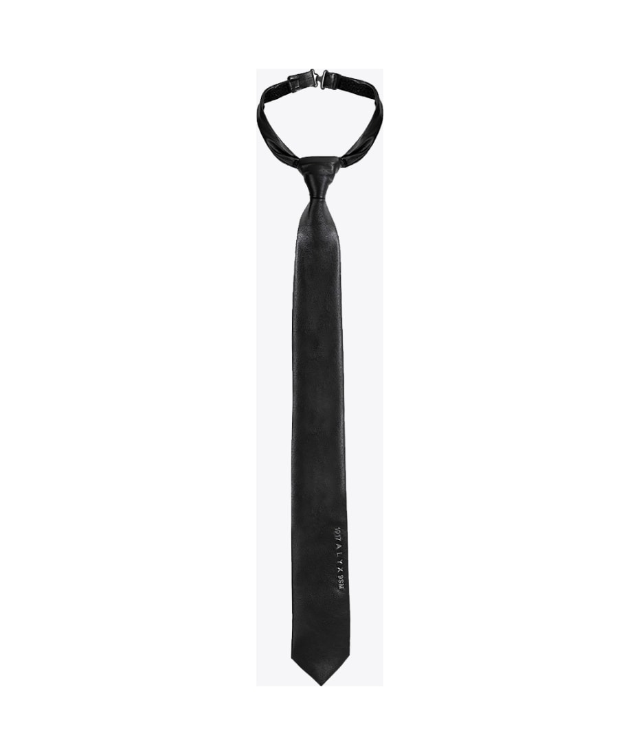 小物 1017 alyx 9sm leather tie 1017 ALYX 9SM Black Leather Tie With Metal Logo | italist