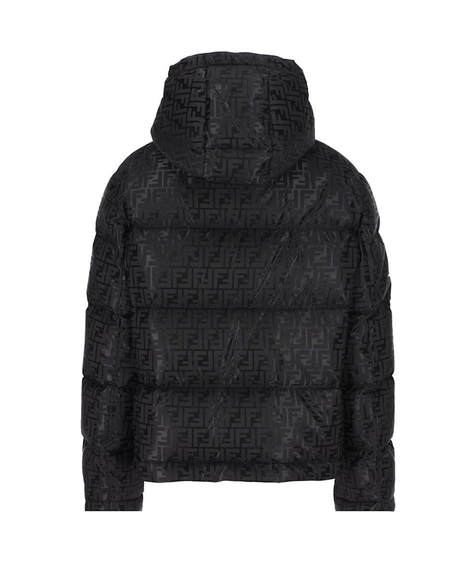 FENDI|DOWN JACKETS (Giacca Jaquard FF (FAN171 AQCC F1PN Fendi Ff Jacquard Hooded Down Jacket | italist