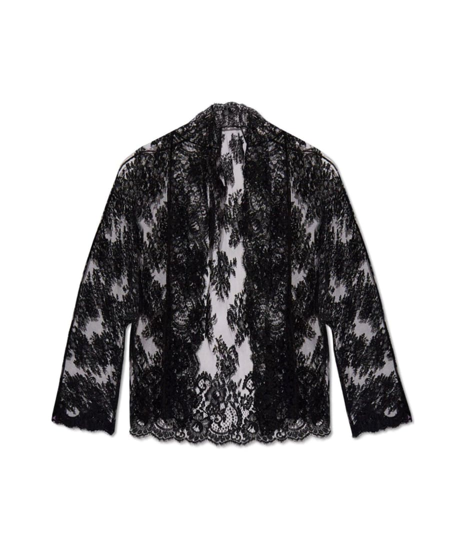 【8/31まで値下げ】maison de Dolce. blossom cami Dolce & Gabbana Floral Chantilly Lace Kimono Shirt | italist