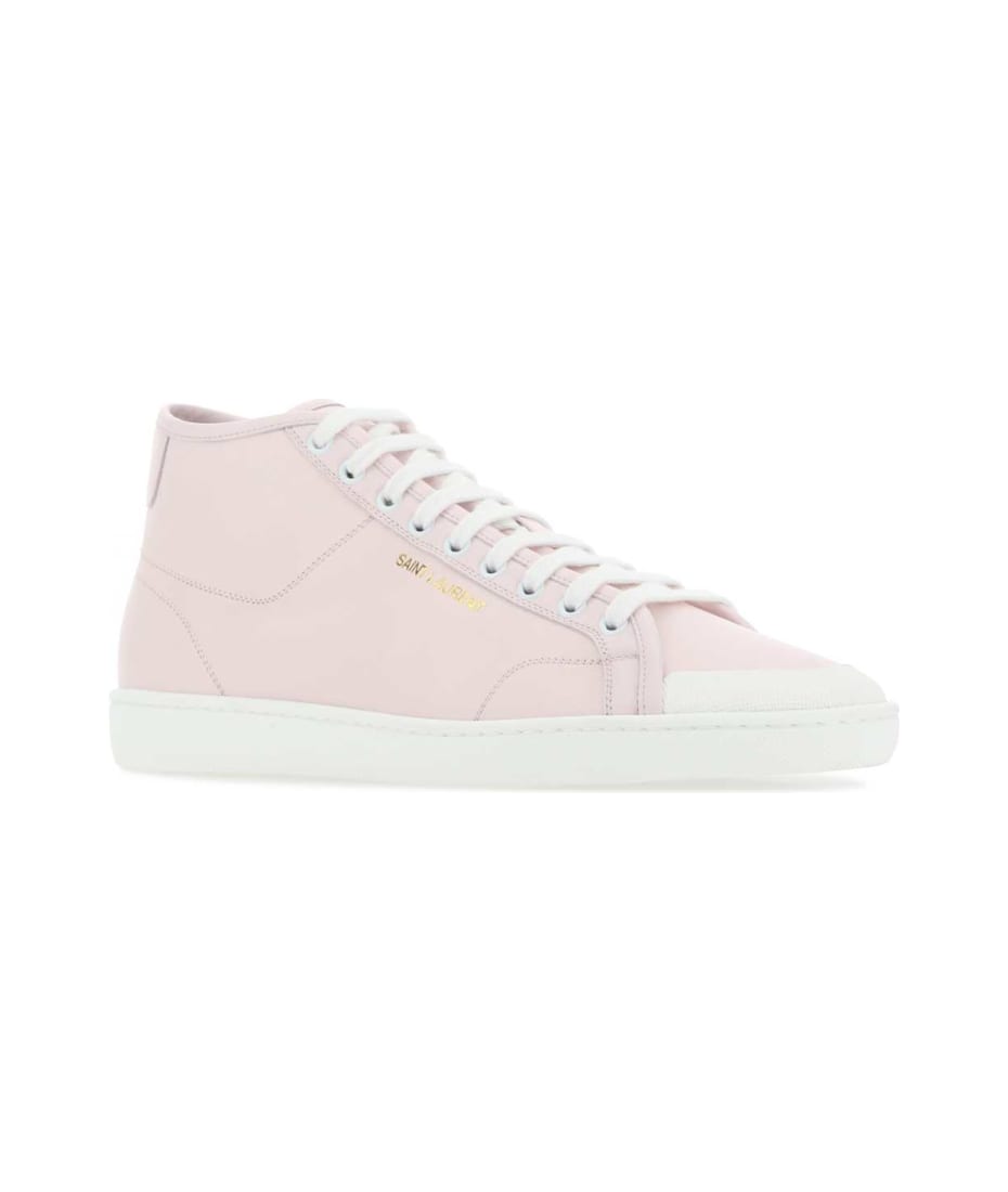 スニーカー SAINT LAURENT Pastel Pink Leather Court Classic Sneakers Saint Laurent Pastel Pink Leather Court Classic Sneakers