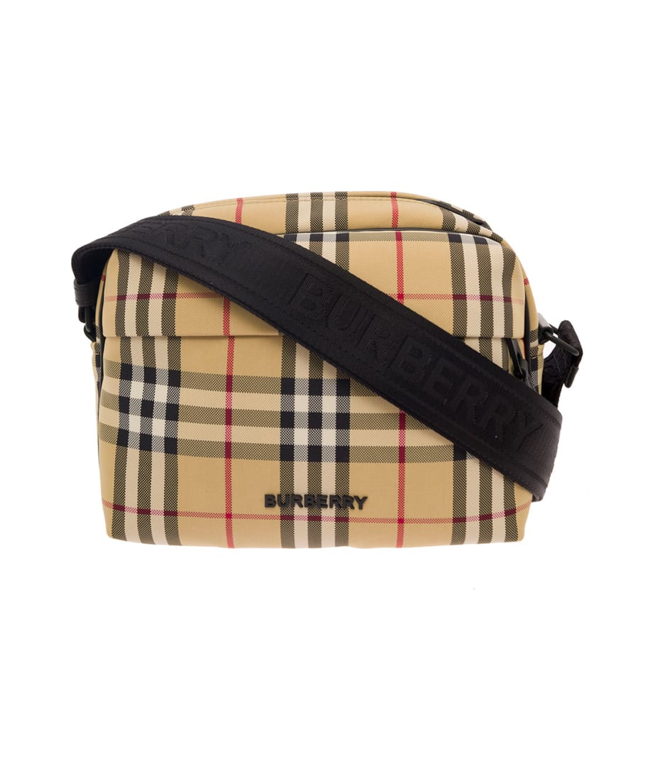 Burberry Men's Paddy Check Motif Crossbody Bag Messenger