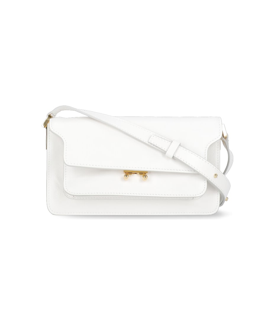 Marni Trunk Soft Bag Mini Shoulder Bag In Lily White