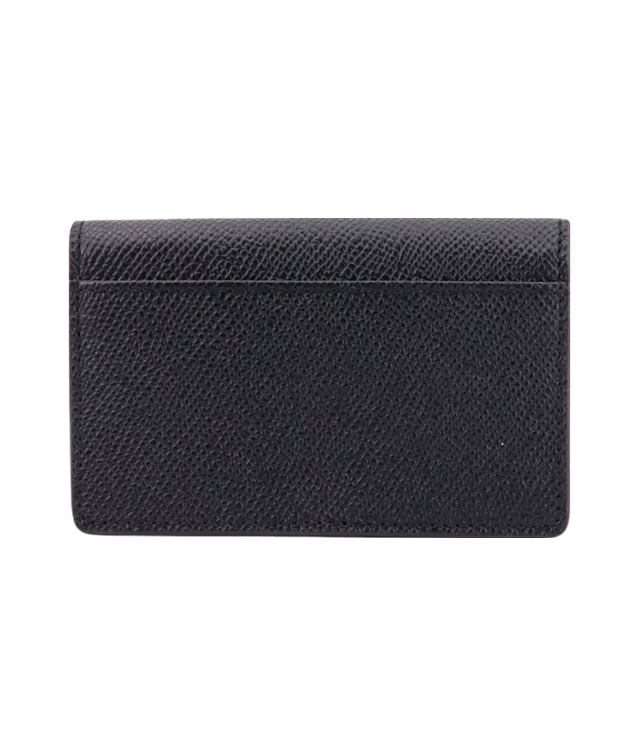 長財布 MAISON MARGIELA Black Leather Card Holder Maison Margiela: Black Leather Card Holder | SSENSE