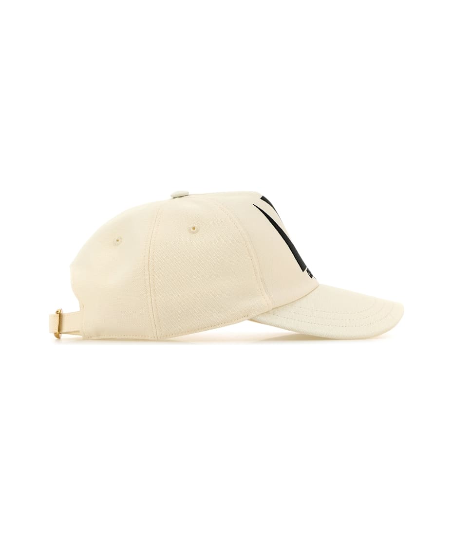 Valentino Garavani Ivory Cotton Baseball Cap italist, ALWAYS