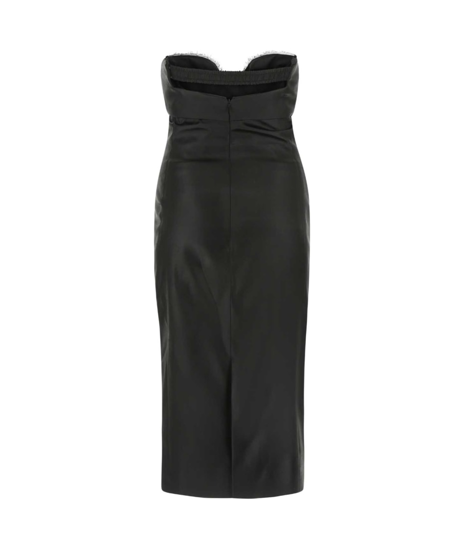 ワンピース Saint Laurent SS22 Black satin dress (680636Y6A41 1000) Saint Laurent Black Satin Dress | italist