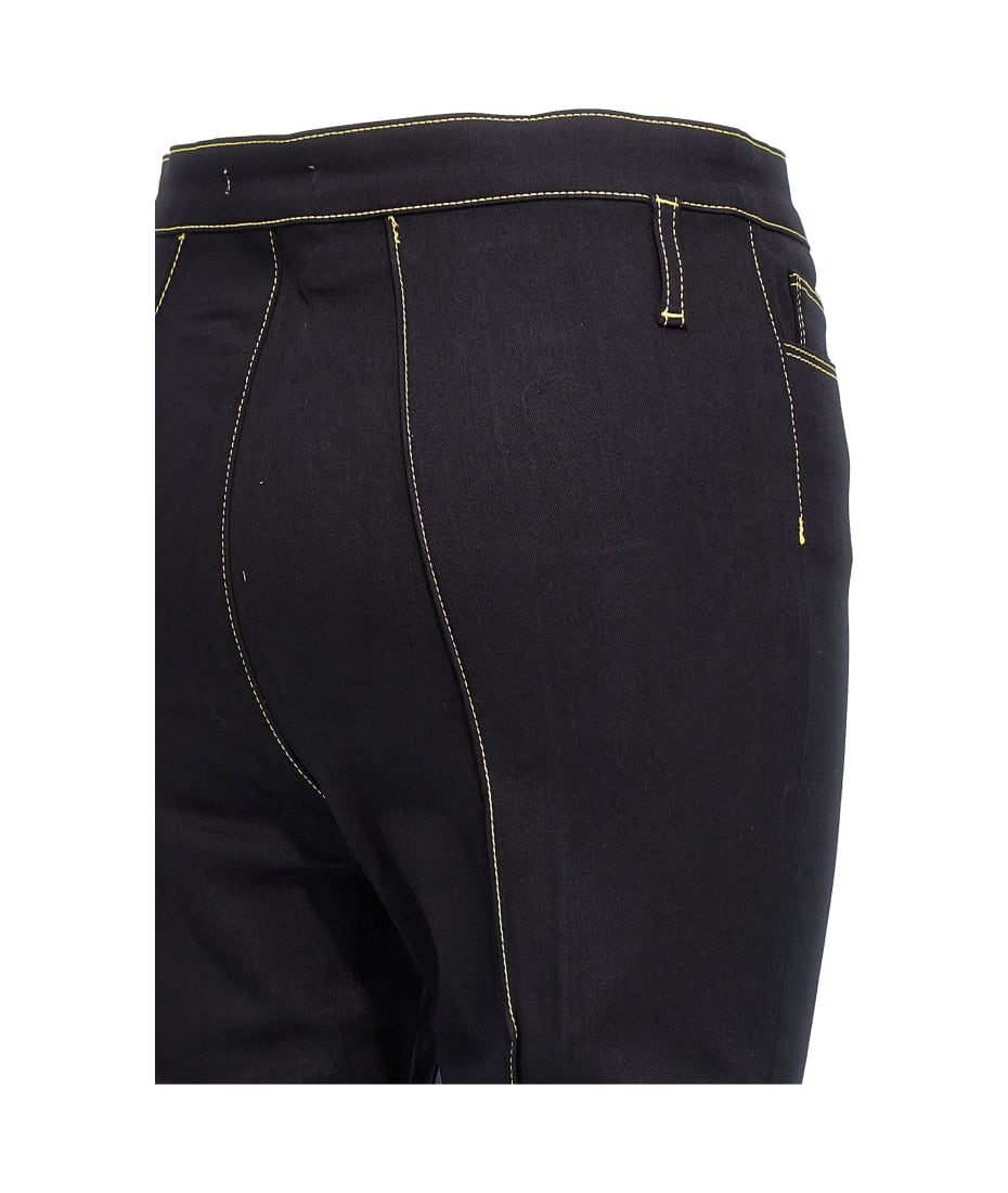 デニム・ジーパン Nensi Dojaka 'Tulle' jeans Paneled high-rise tulle wide-leg jeans in blue - Nensi