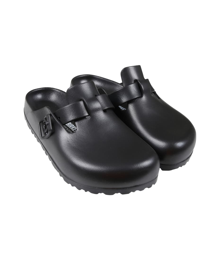 Birkenstock Boston Eva Black Sabot For Kids With Logo