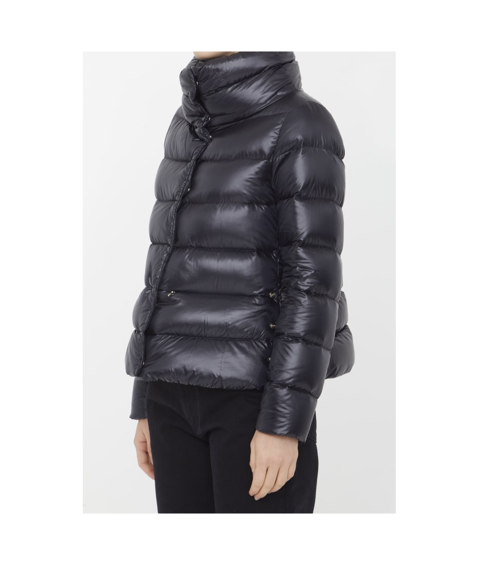 ダウンジャケット・コート HERNO BIKER DOWN JACKET IN GLOSSY NYLON Herno Glossy Nylon Down Jacket | italist