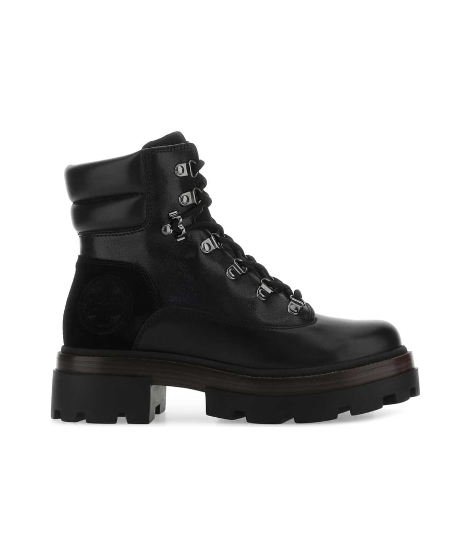 ロングブーツ TORY BURCH Black Leather Miller Ankle Boots Tory Burch Black Leather Miller Ankle Boots | italist