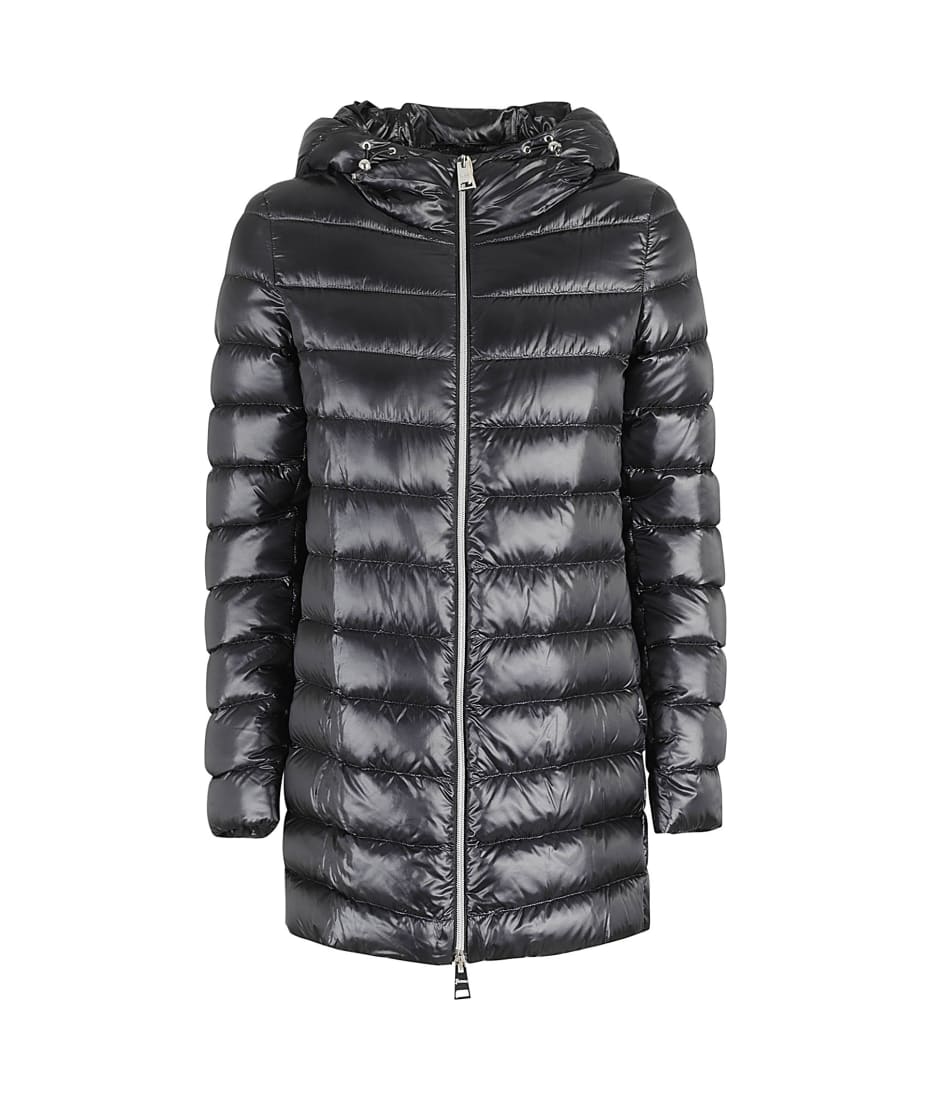 HERNO ECOWOOL & ULTRALIGHT NYLON Aラインジャケット 23/24秋冬 Herno Nylon Ultralight Short Jacket with Knit Sleeve – Erica
