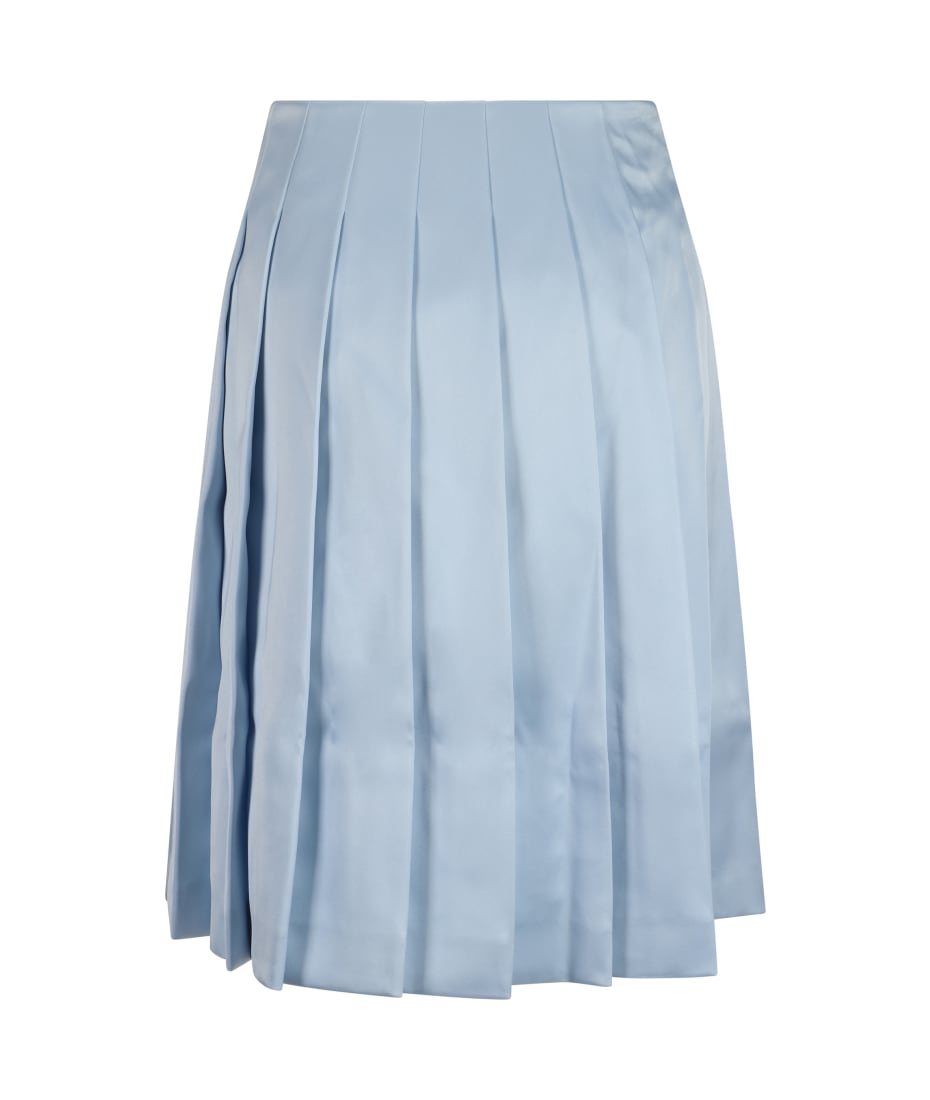 self-portrait Blue Satin Midi Skirt | italist