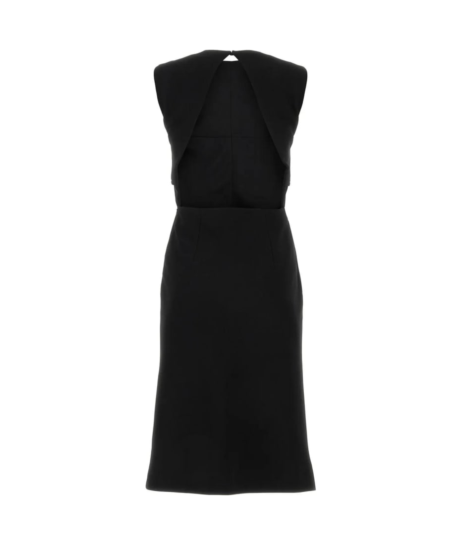 SportMax Black Stretch Polyester Mirto Dress