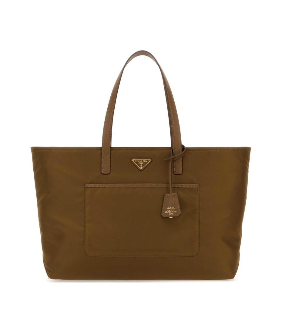 Prada Mud Re-nylon Large Re-edition 1978 Shopping Bag - SUGHERO