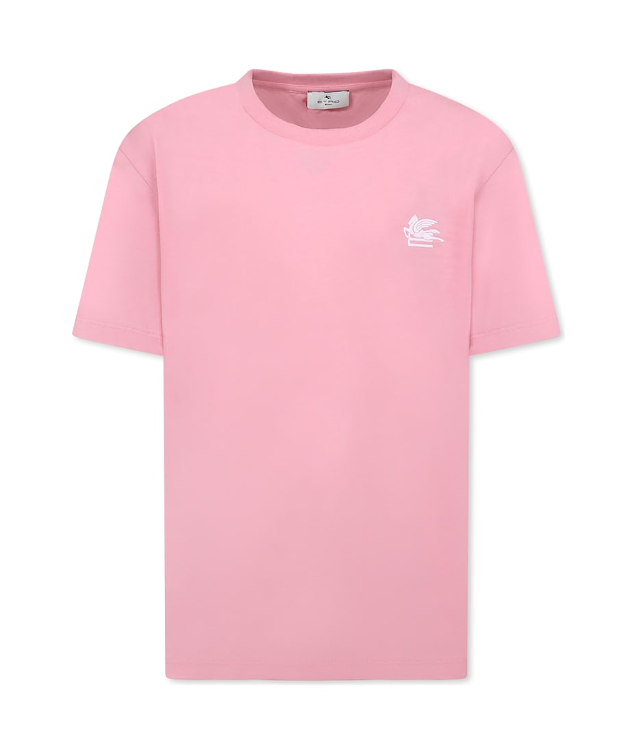 Etro Pink T-shirt For Girl Pegasus | italist