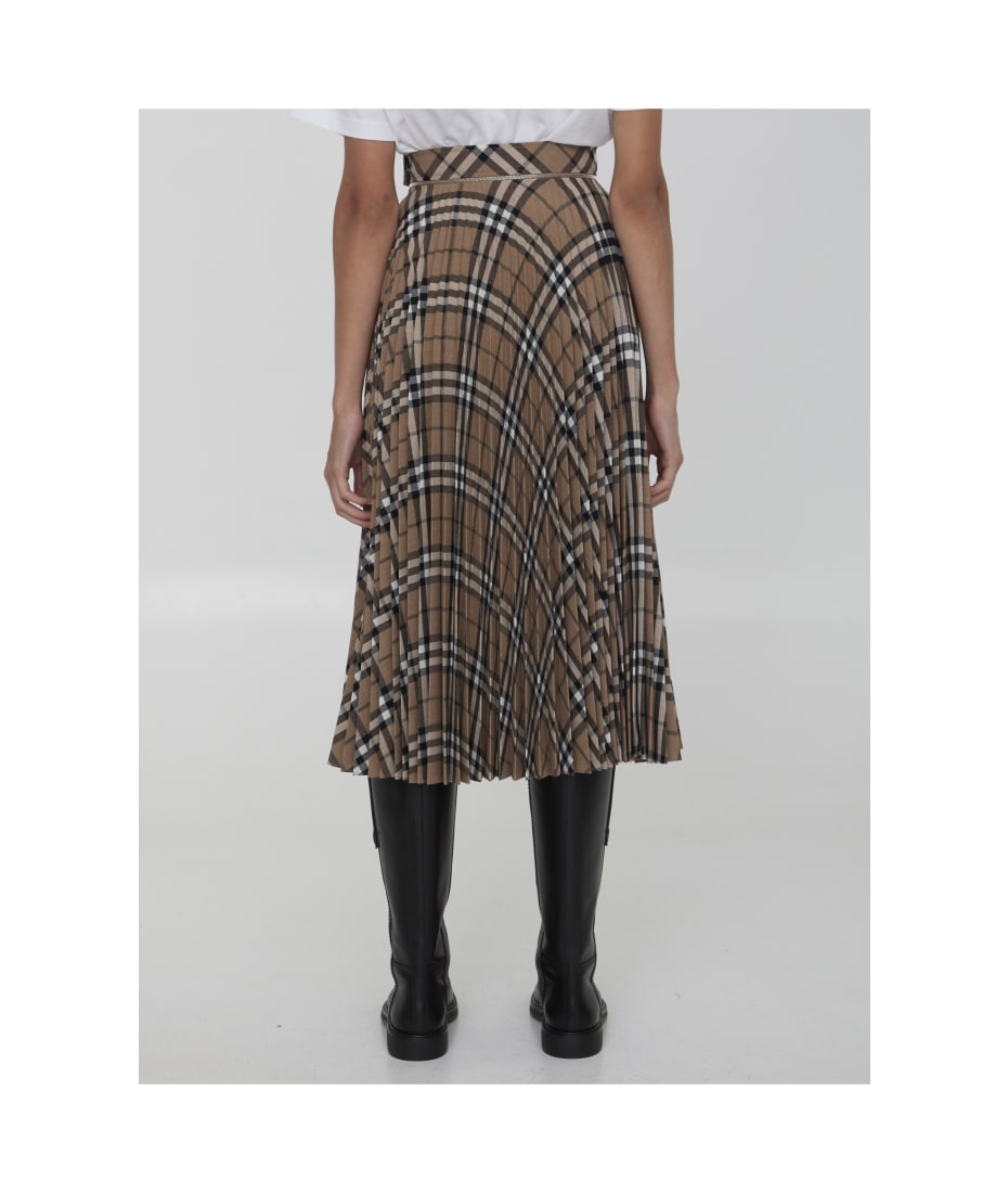 スカート Burberry SKIRT (8093011 C1202) BURBERRY BLUE LABEL Wrap Mini Skirt Nova Check Pleated Size