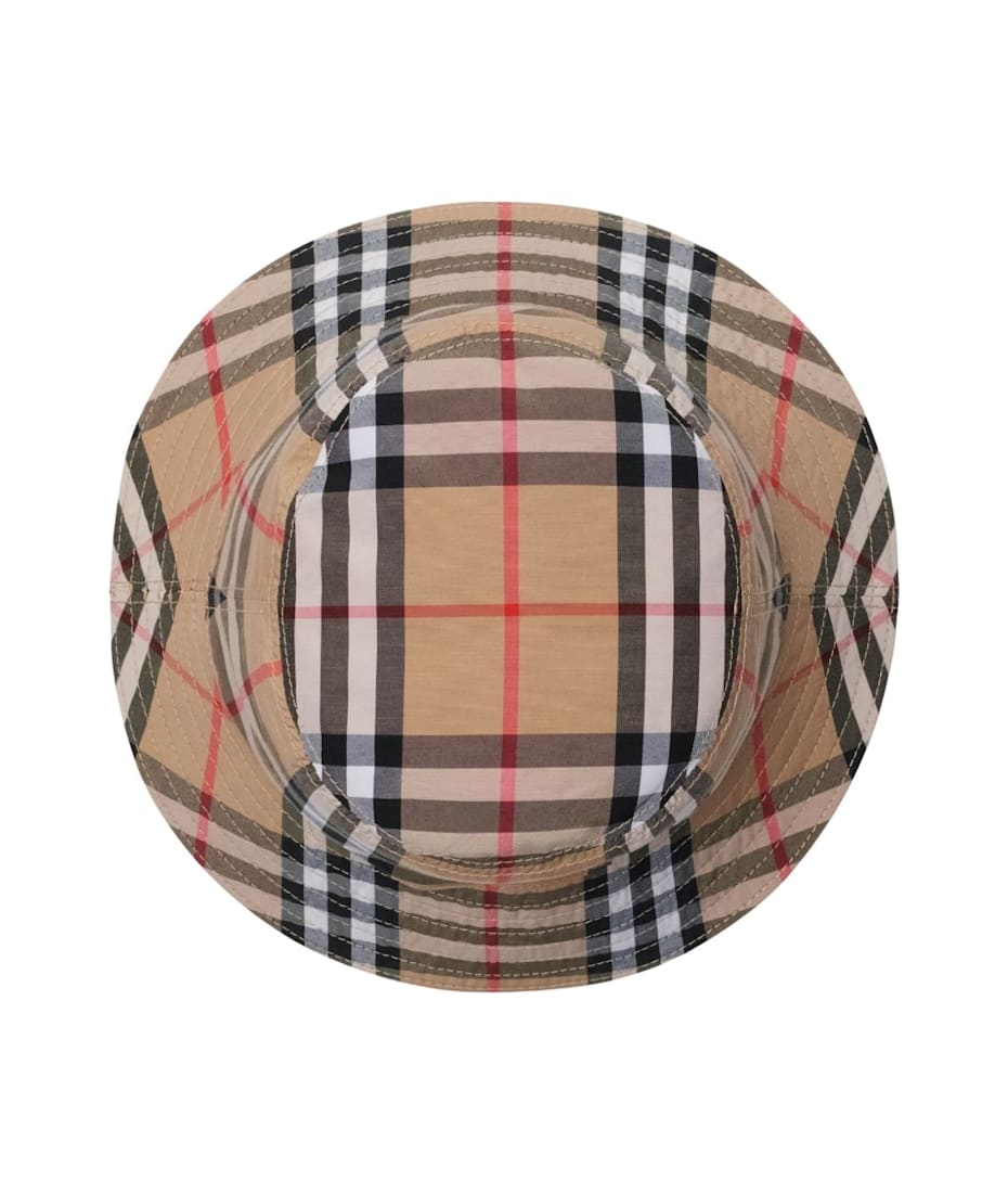 Burberry Kids Checked Bucket Hat | italist