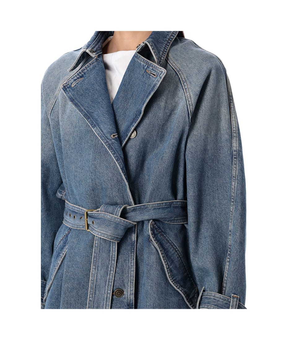 Isabel Marant Brekka Denim Trench Coat | italist