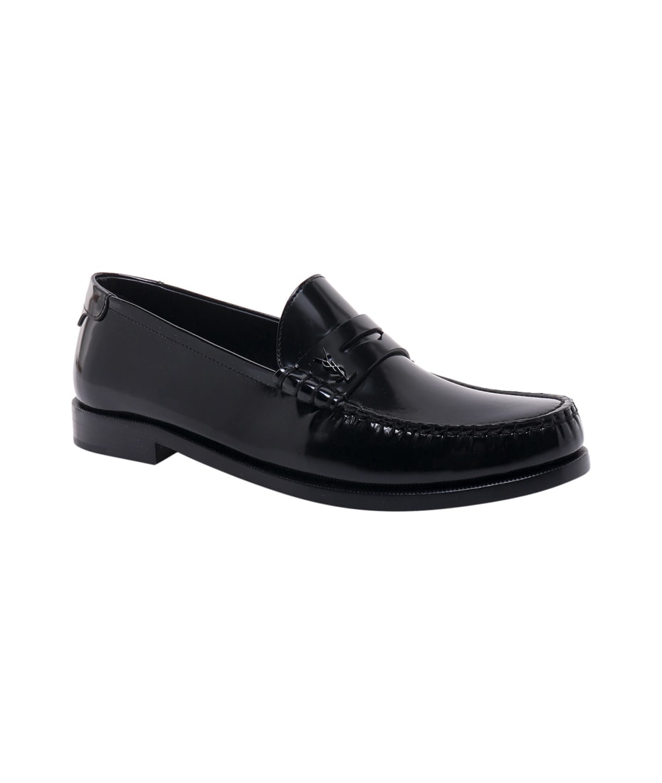 Saint Laurent Black Leather Magnum Loafers | italist, ALWAYS LIKE