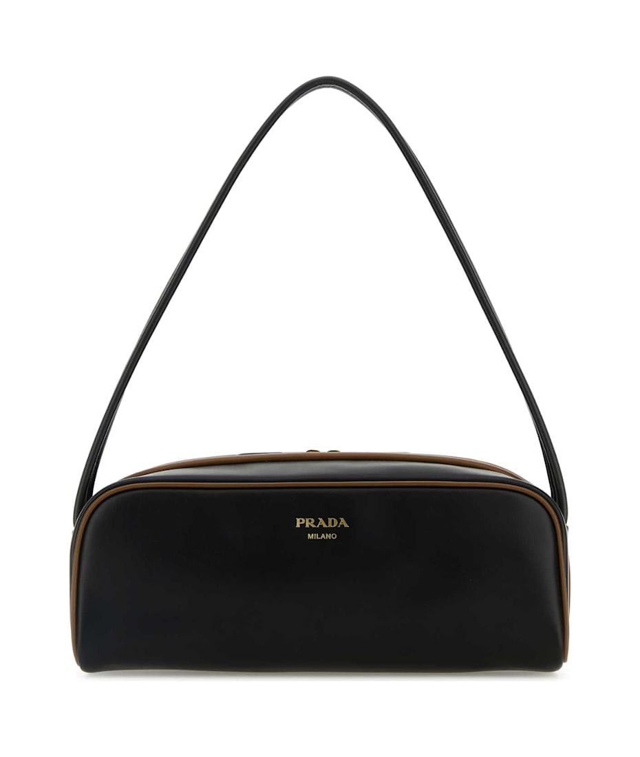 Prada Black Leather Shoulder Bag | italist