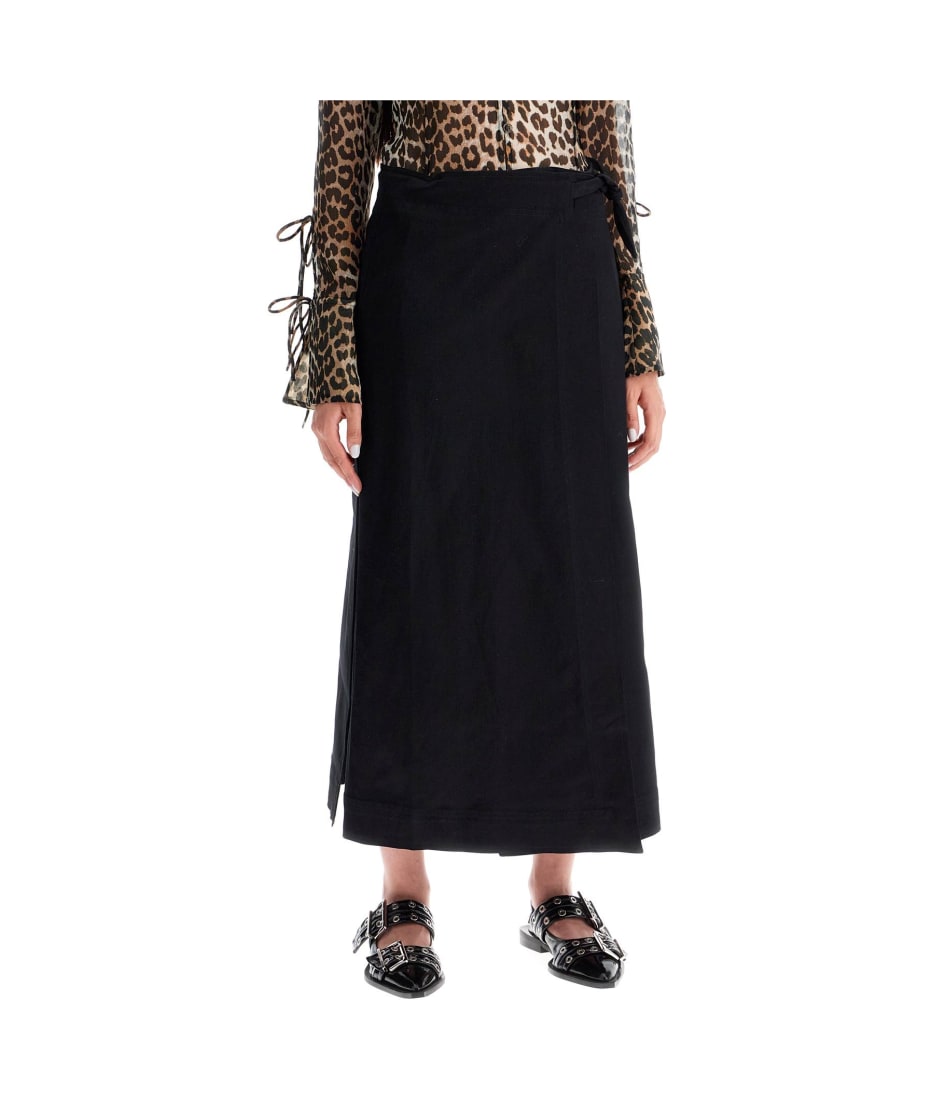 【送料&関税込】Ganni Long Wrap Skirt With Pockets Ganni Long Wrap Skirt With Pockets | italist