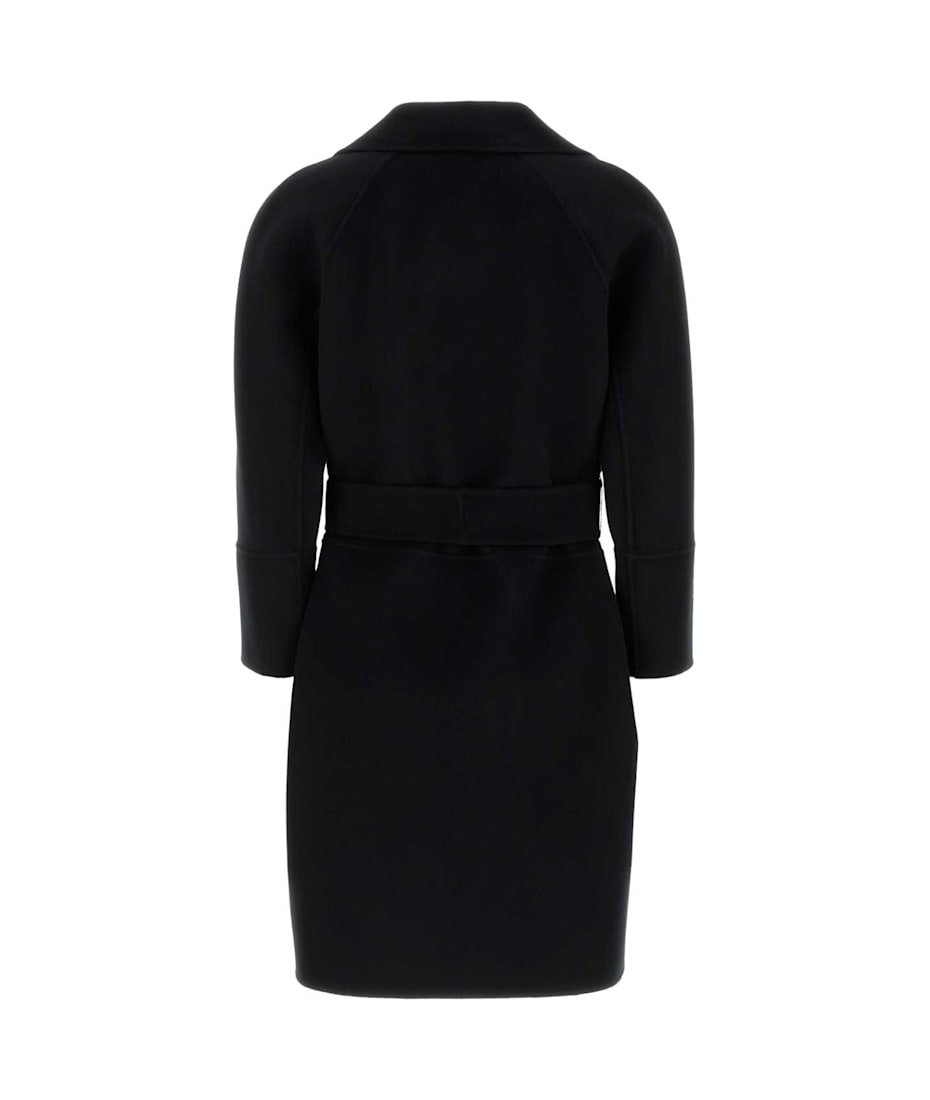 S Max Mara Black Wool Arona Coat | italist