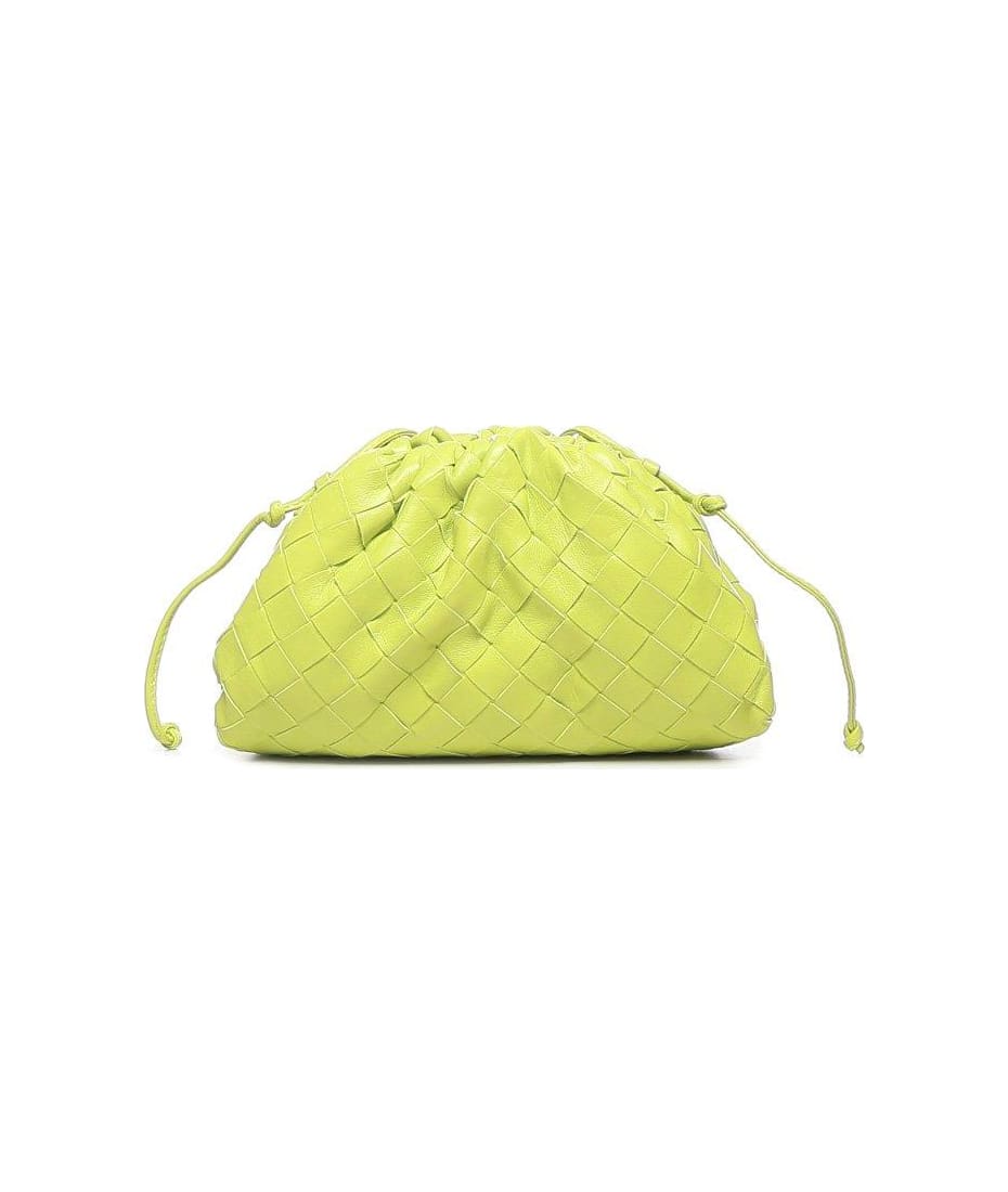 Bottega Veneta The Pouch Handbag/Clutch in Yellow Intrecciato