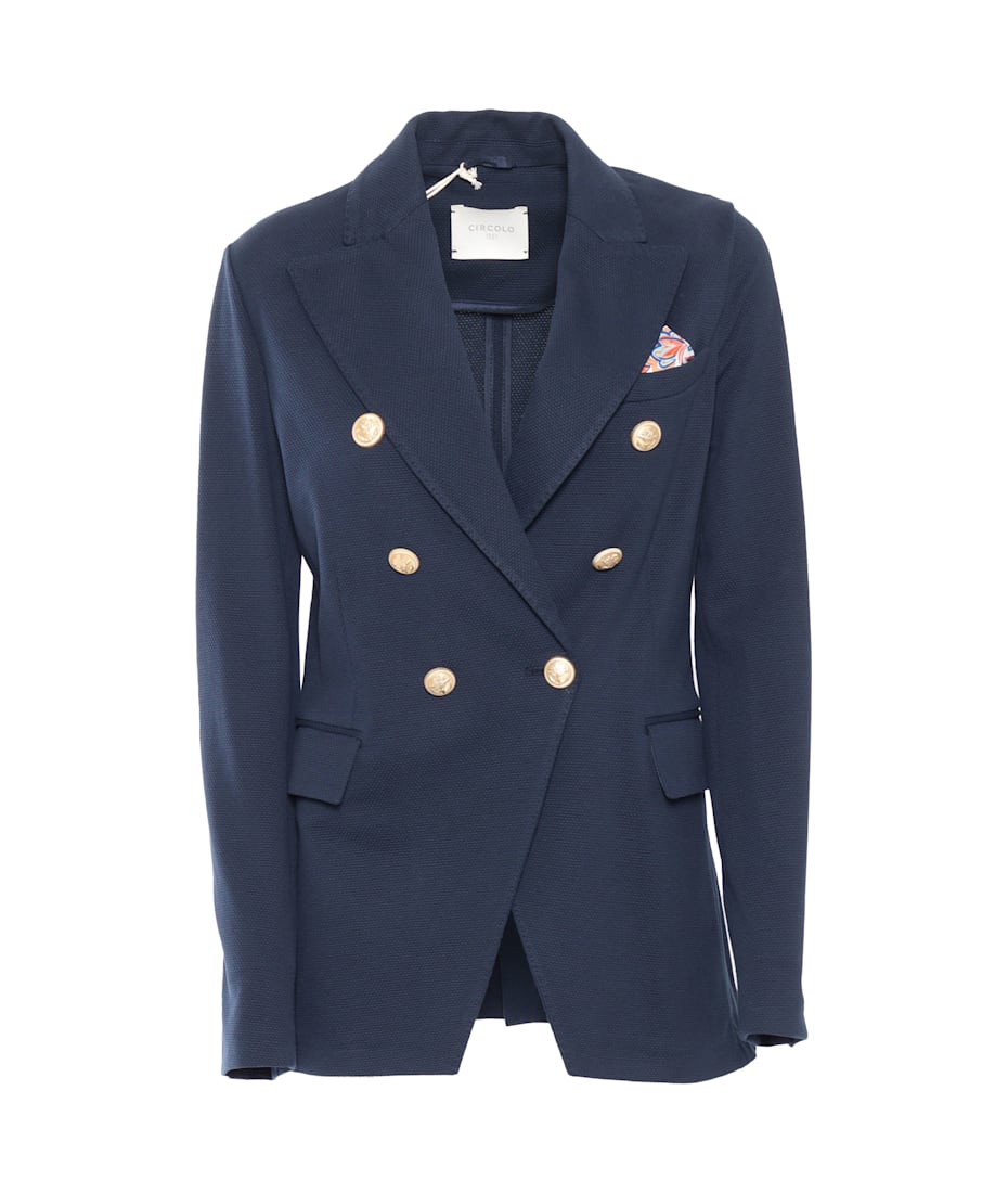 ジャケット Circolo 1901 OXFORD DOUBLE BREASTED JACKET Circolo 1901 Oxford Double Breasted Jacket | italist, ALWAYS