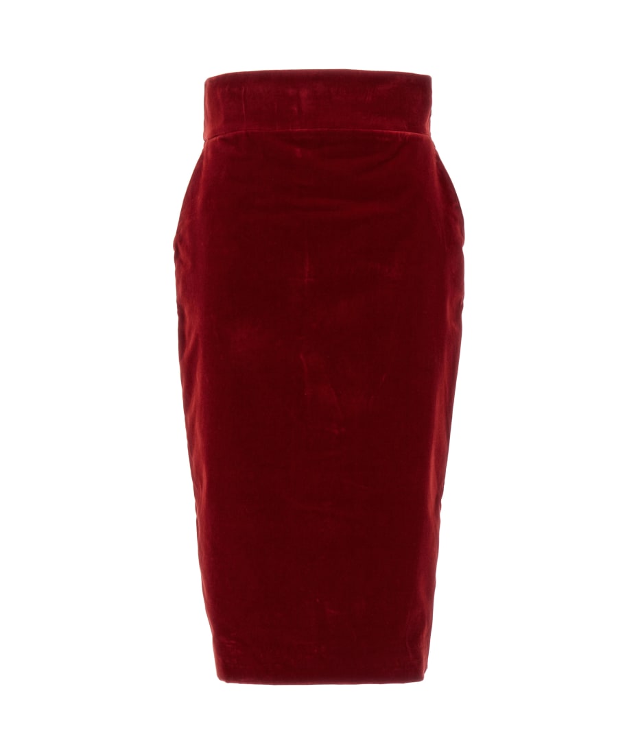 【関税込み】ALEXANDRE VAUTHIER Velvet midi skirt Alexandre Vauthier Velvet Midi Skirt | italist