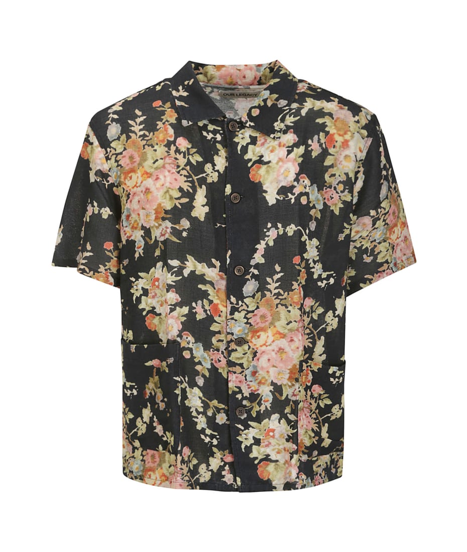 トップス OUR LEGACY ELDER SHIRT SHORTSLEEVE Our Legacy - Elder Shirt Shortsleeve Brown Sparse Panama