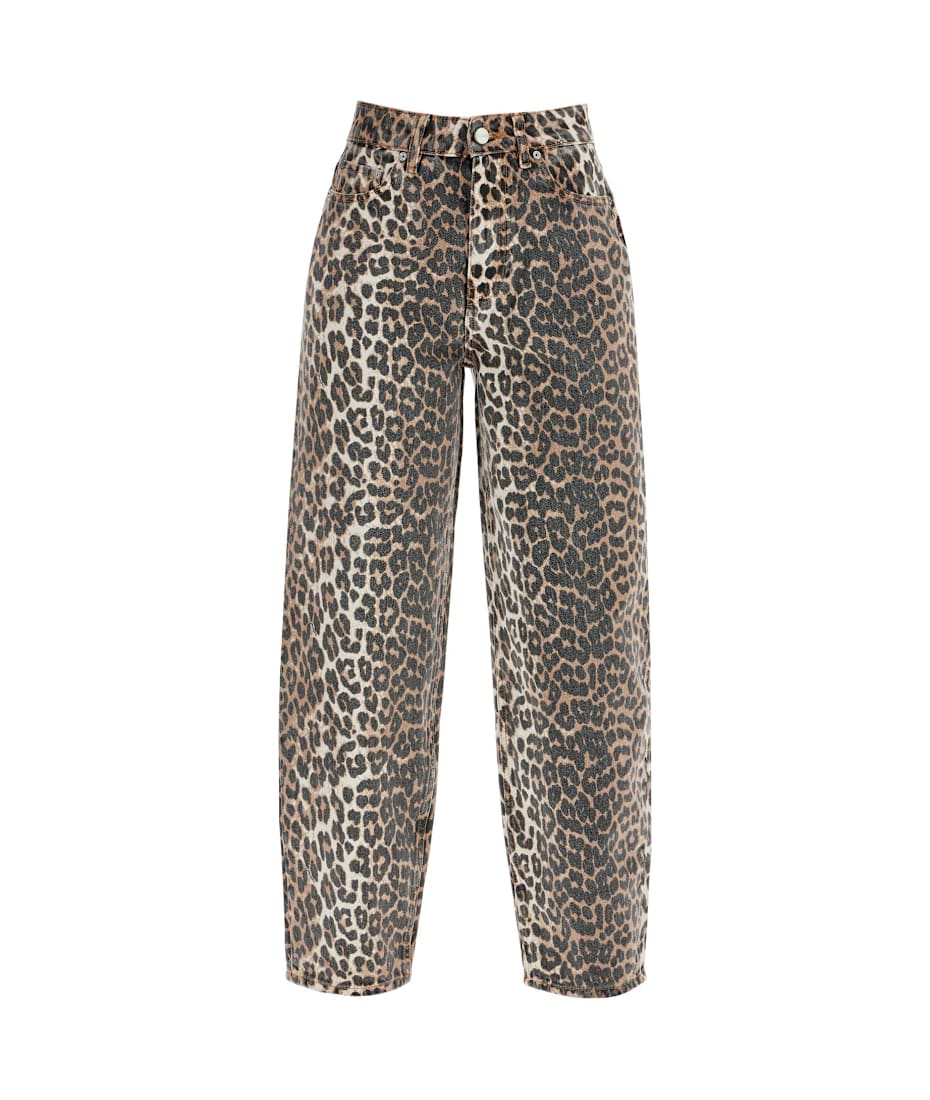 Ganni Jeans In Animalier Cotton | italist