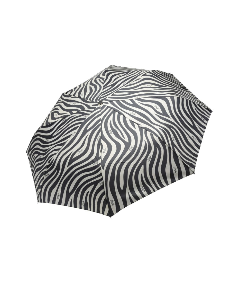 Liu-Jo Zebra Motif Umbrella - Black