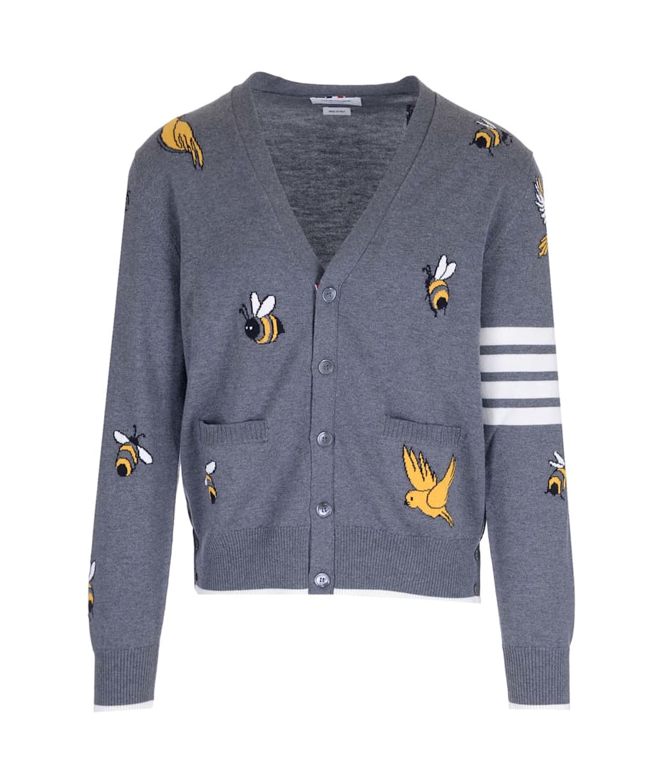 【送料&関税込】Thom Browne Cardigan With Birds And Bees Thom Browne Cardigan With Birds And Bees | italist